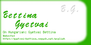 bettina gyetvai business card